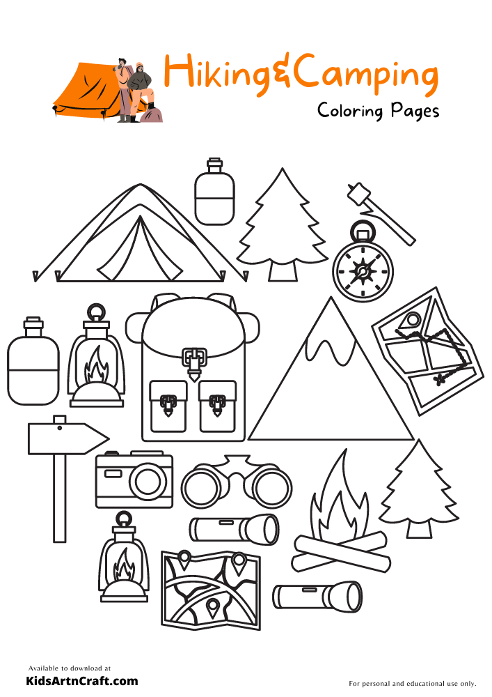 90 Printable Summer Hike Coloring Pages 62