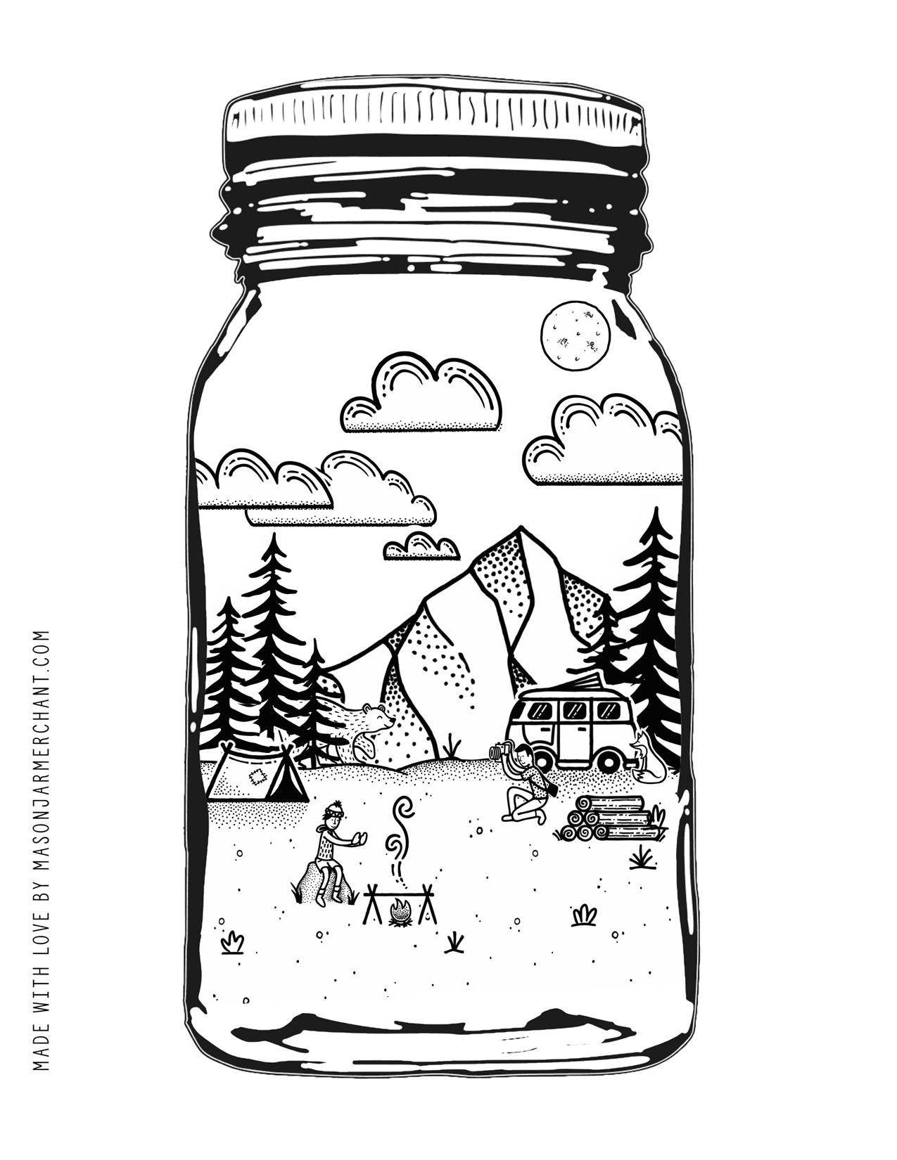 90 Printable Summer Hike Coloring Pages 7