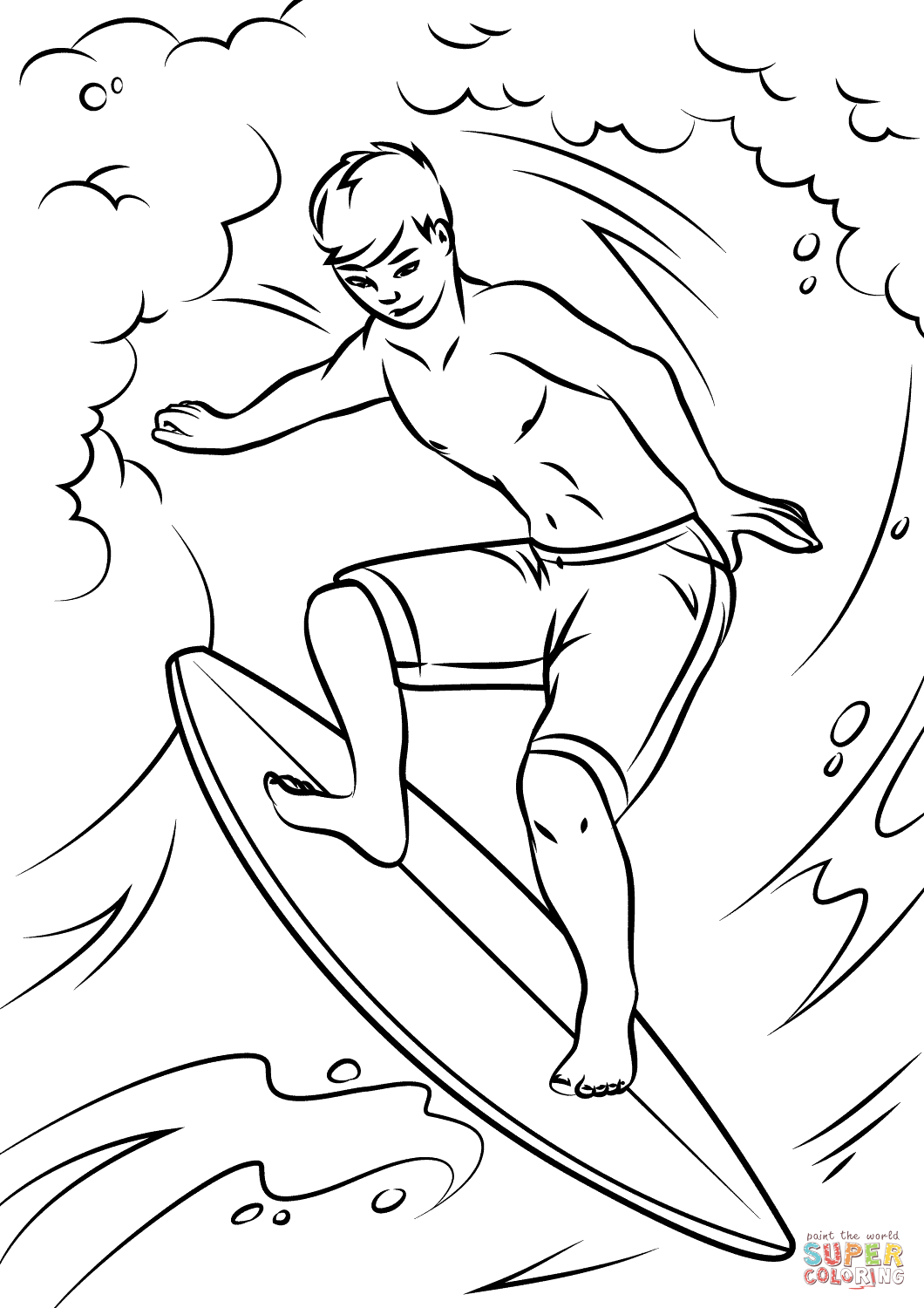 90 Printable Surf Contest Coloring Pages 1