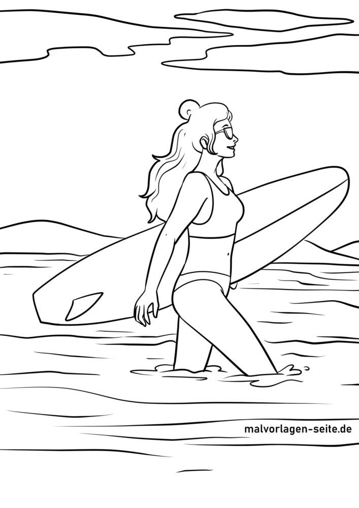 90 Printable Surf Contest Coloring Pages 10