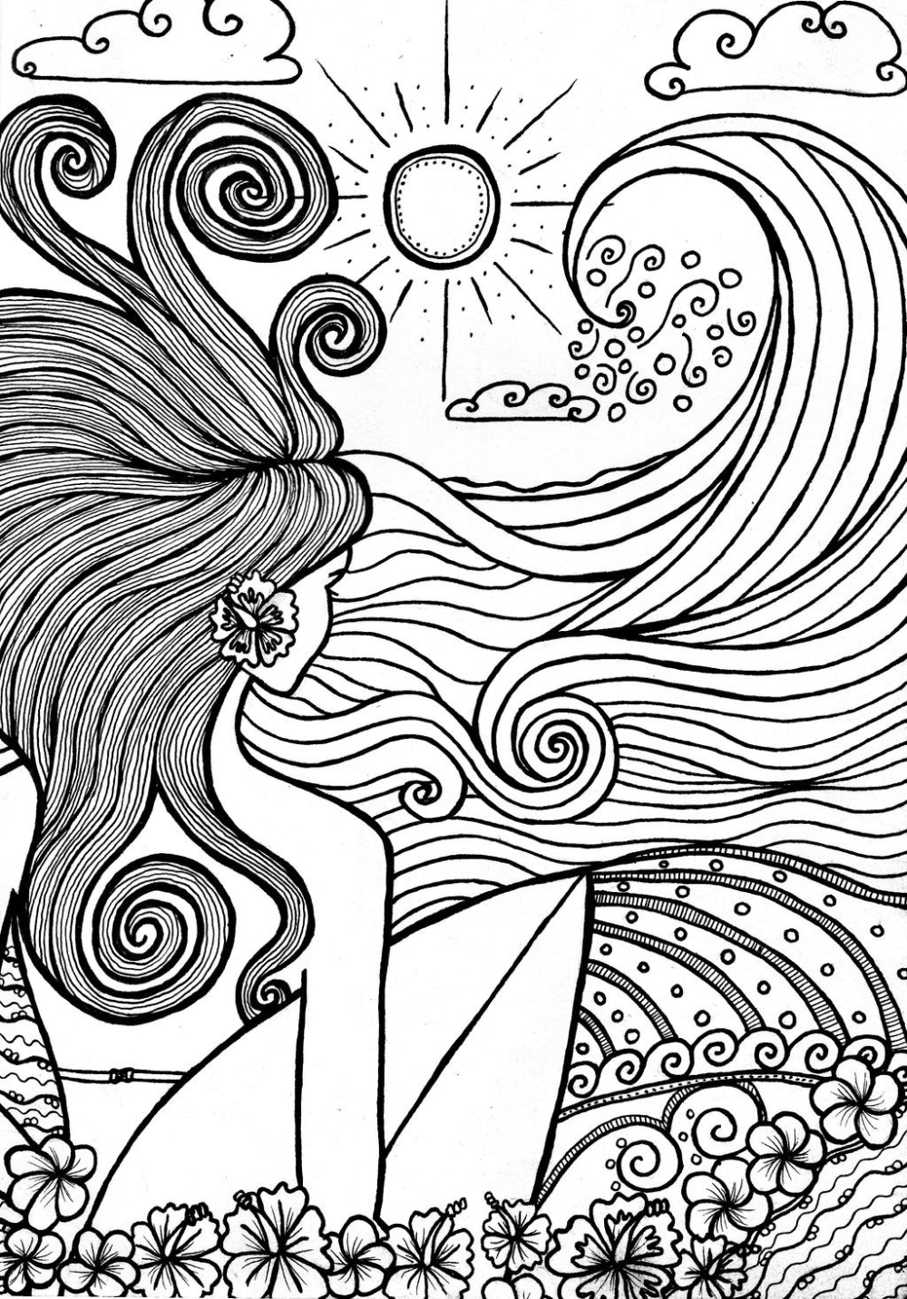 90 Printable Surf Contest Coloring Pages 35