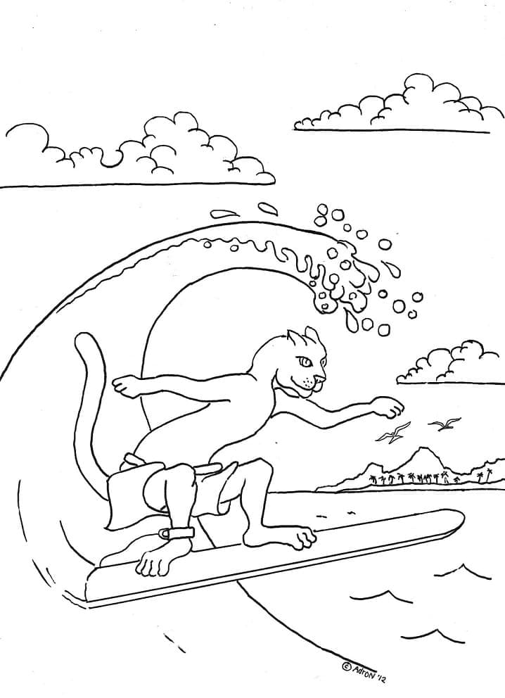 90 Printable Surf Contest Coloring Pages 39