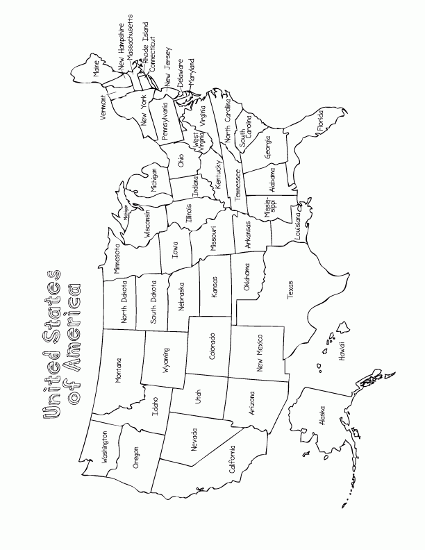 90 Printable Usa Map For Coloring 12