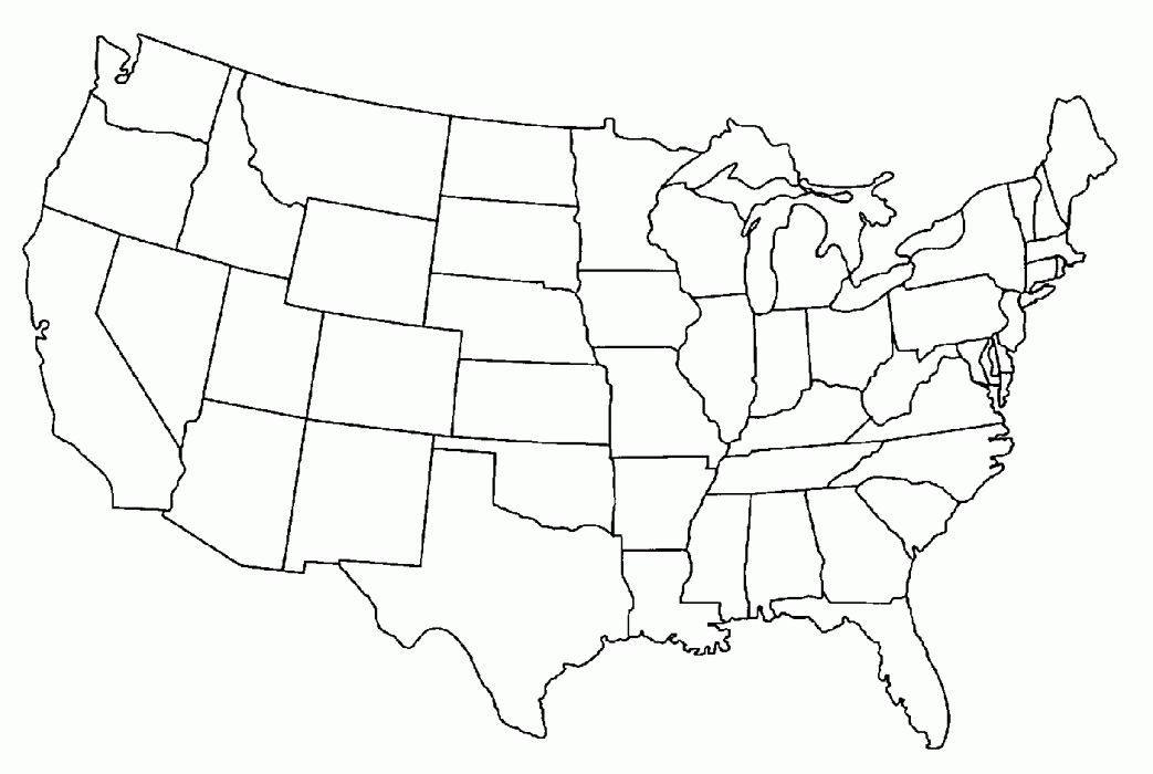 90 Printable Usa Map For Coloring 24