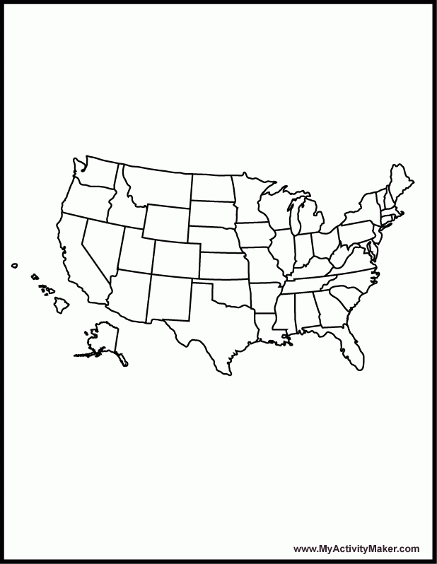 90 Printable Usa Map For Coloring 27