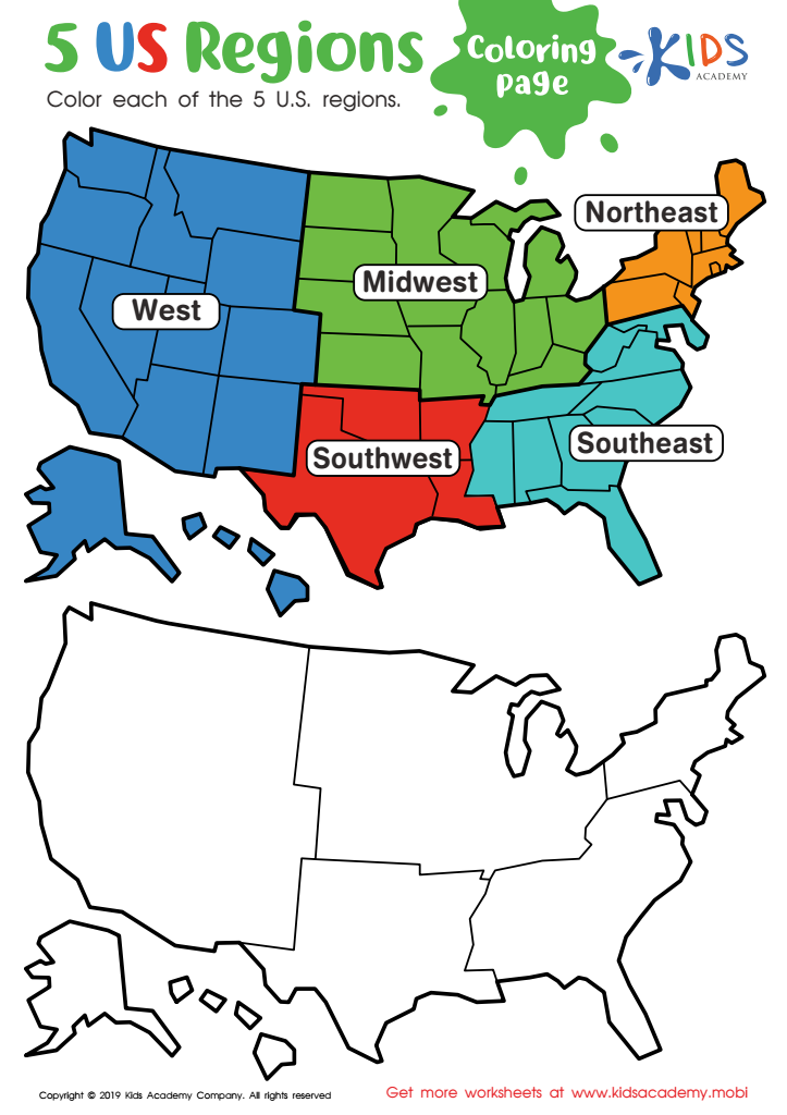 90 Printable Usa Map For Coloring 34