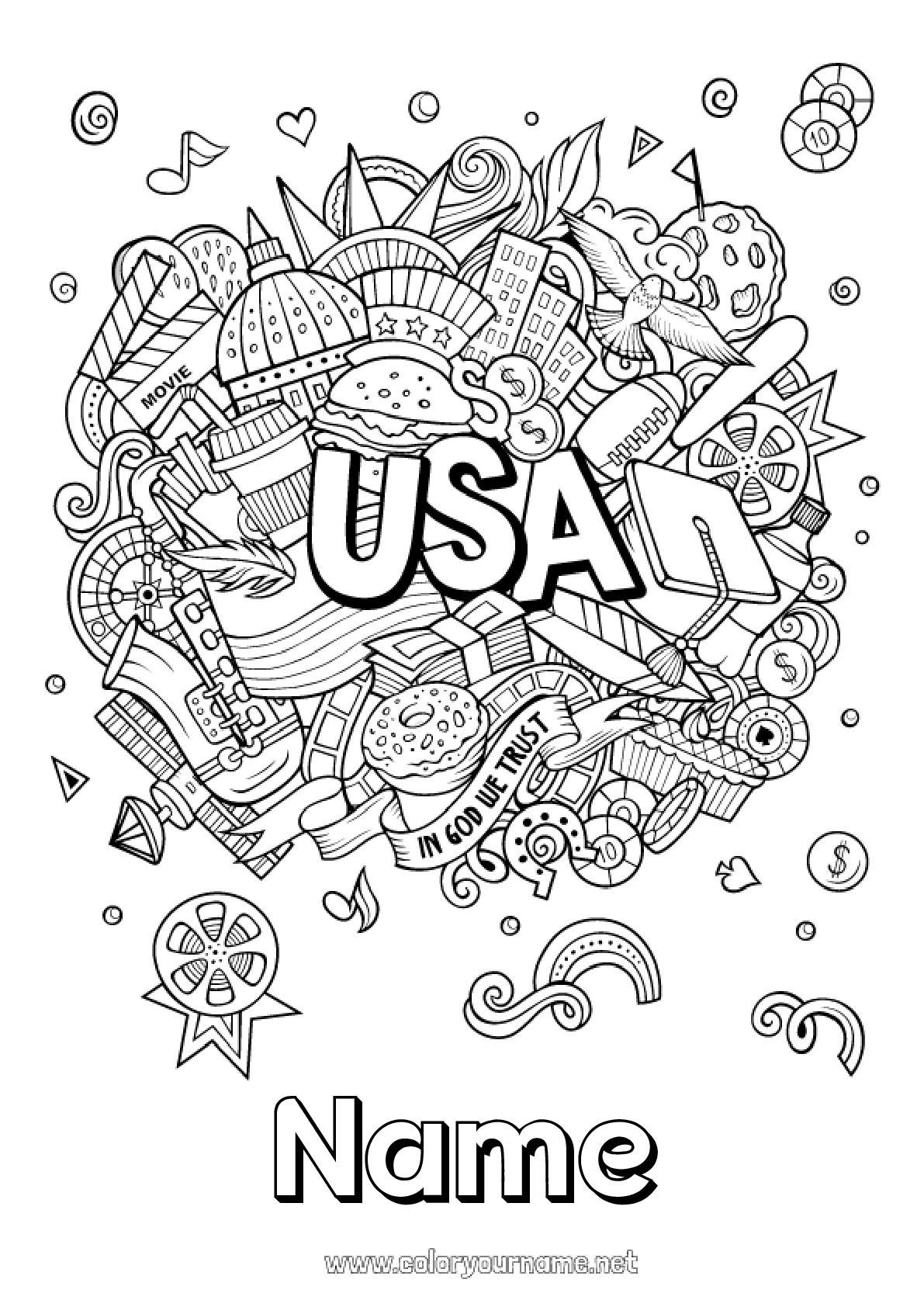 90 Printable Usa Map For Coloring 37