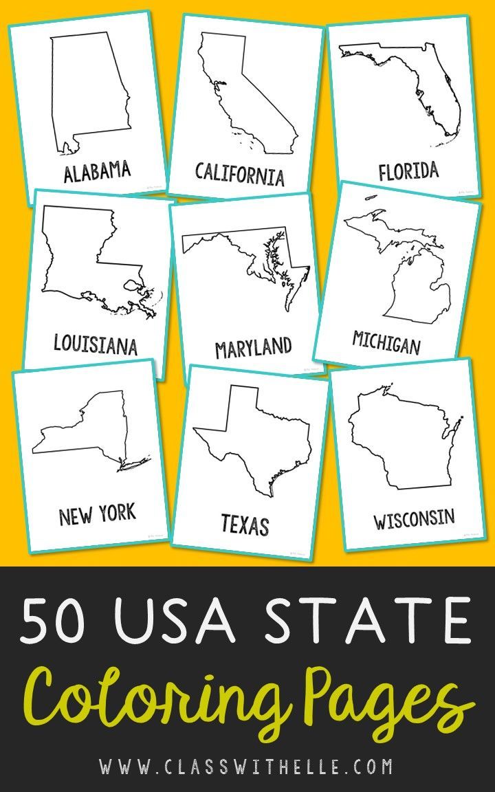 90 Printable Usa Map For Coloring 39