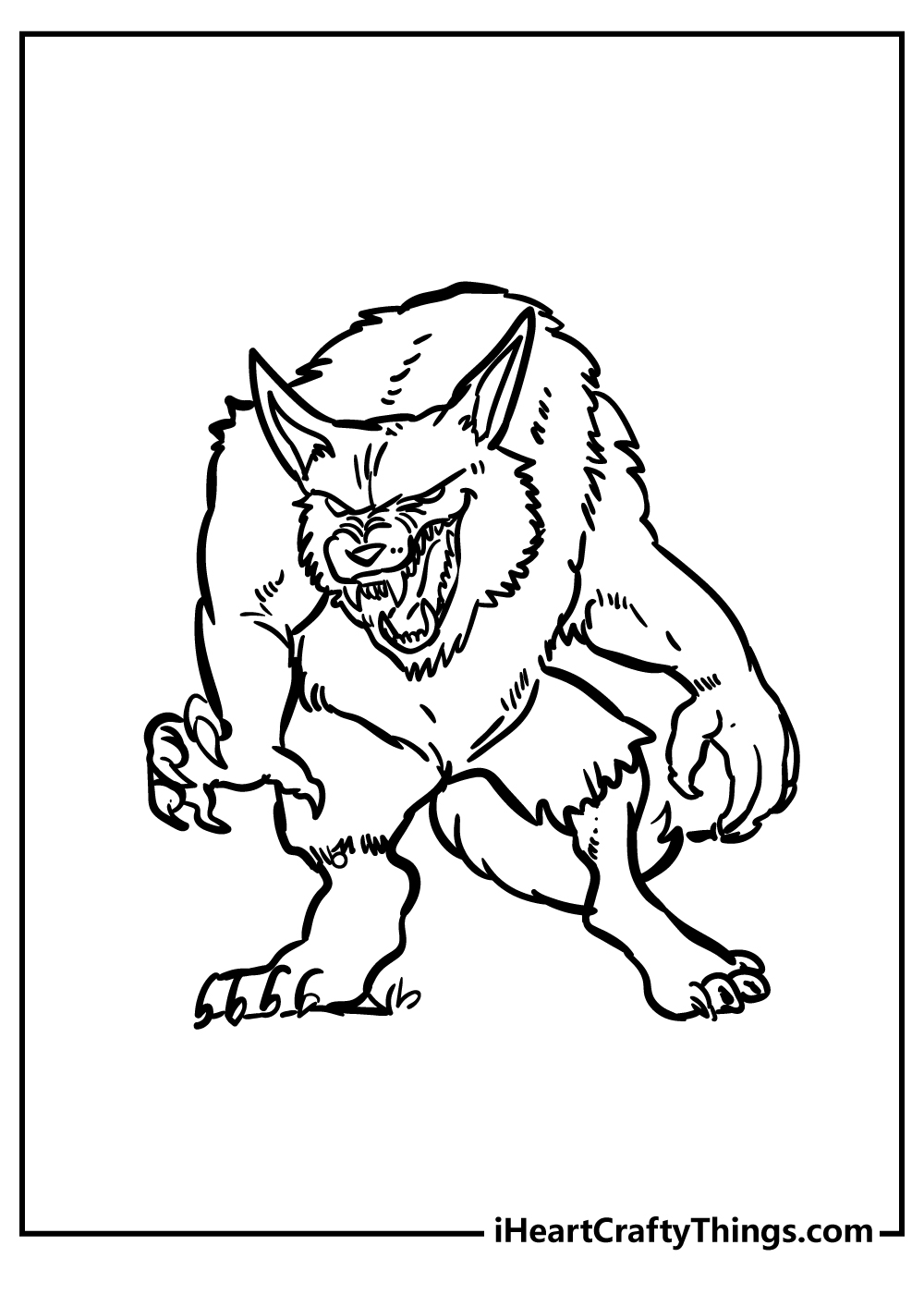 90 Printable Werewolf Pictures To Color 81