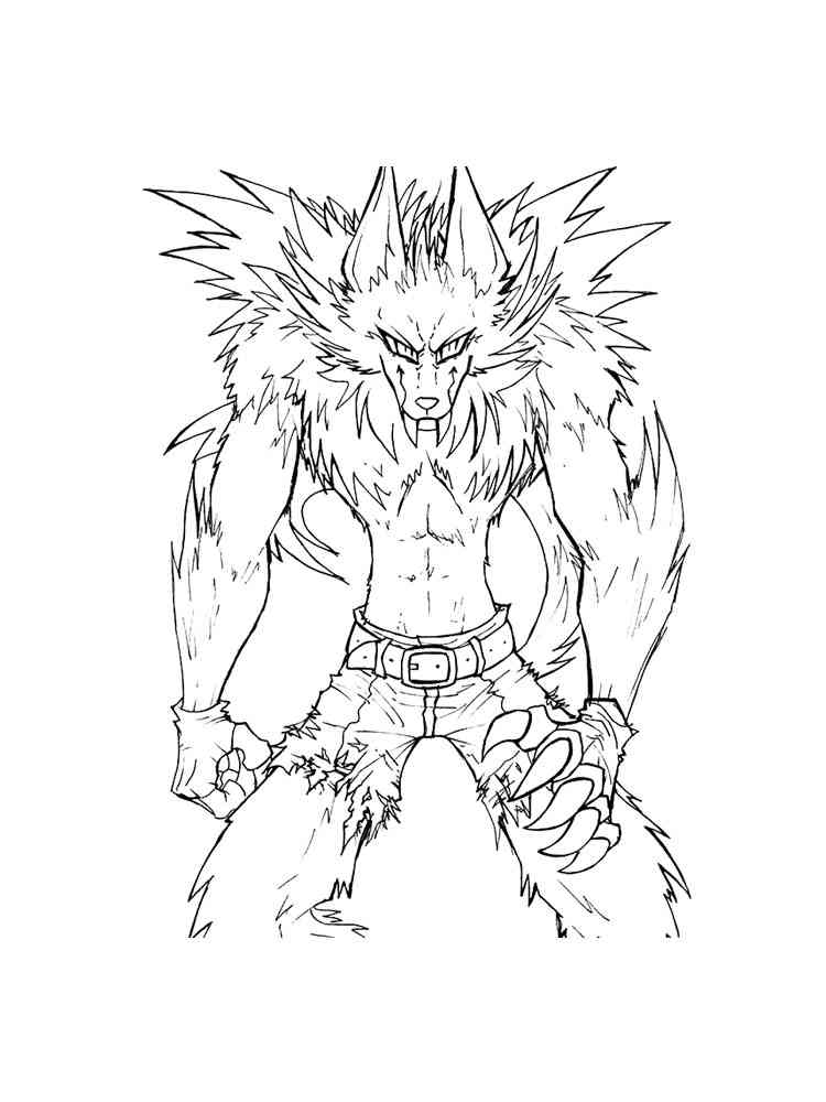 90 Printable Werewolf Pictures To Color 88