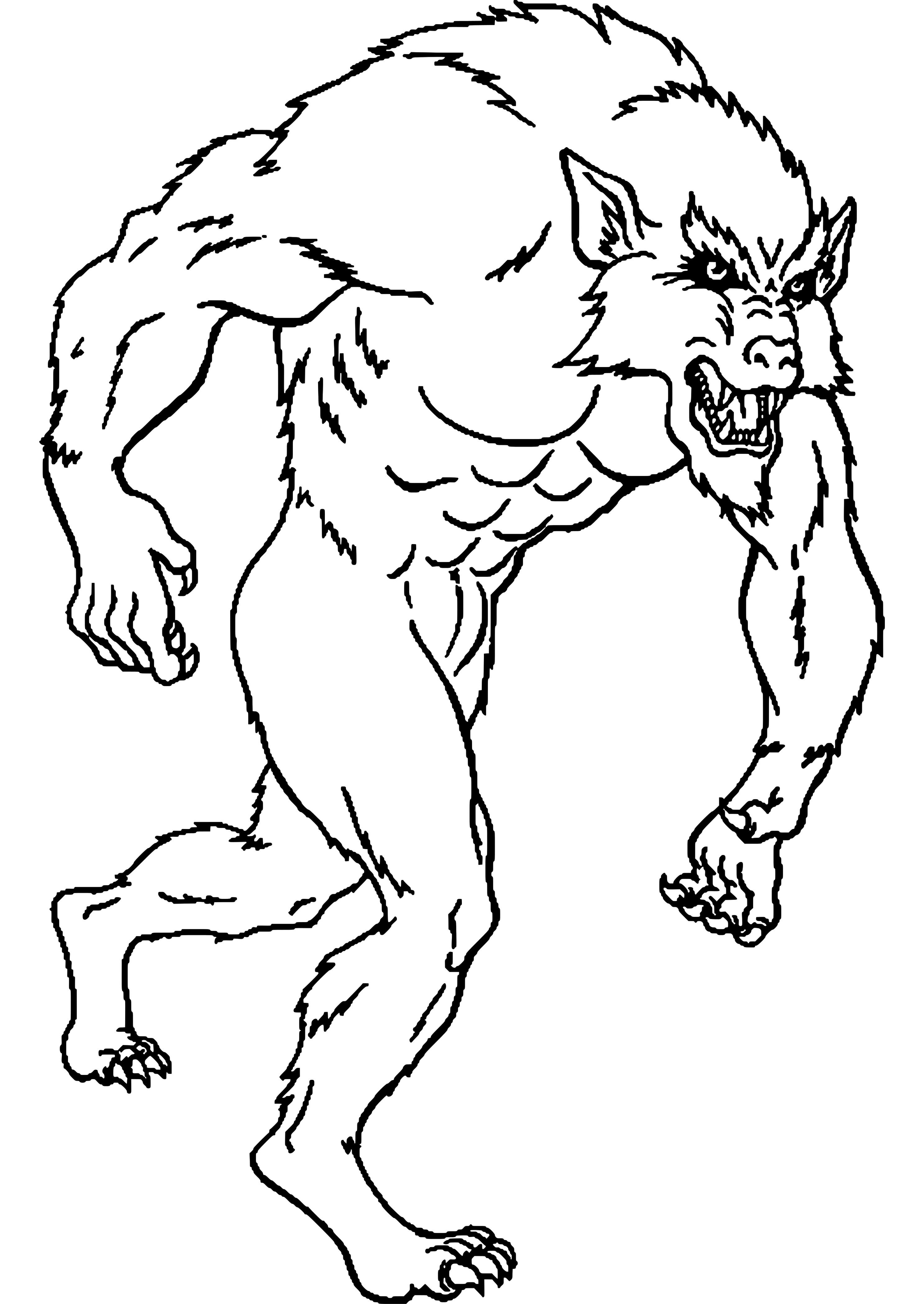 90 Printable Werewolf Pictures To Color 93