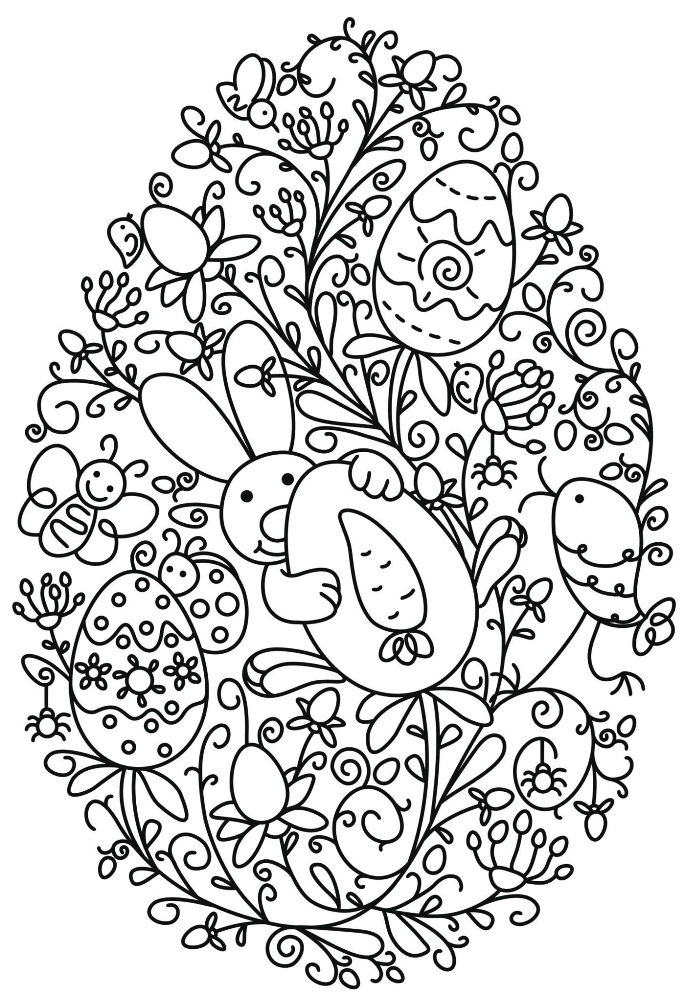 Get 85 Easy Easter Egg Coloring Pages Ideas 40