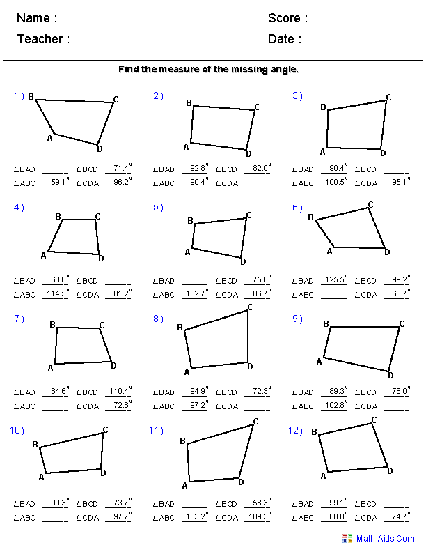 Get 85 Quadrilaterals Coloring Activity Ideas 41