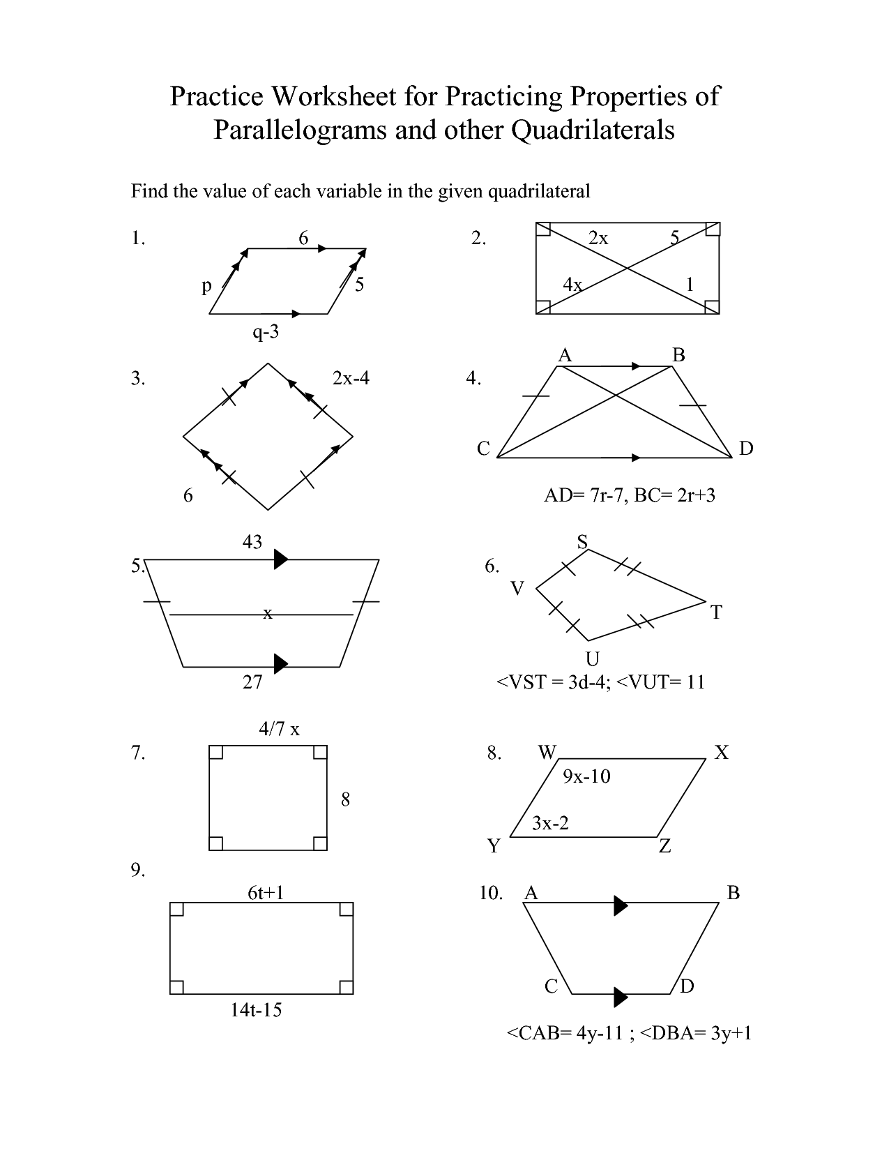 Get 85 Quadrilaterals Coloring Activity Ideas 5