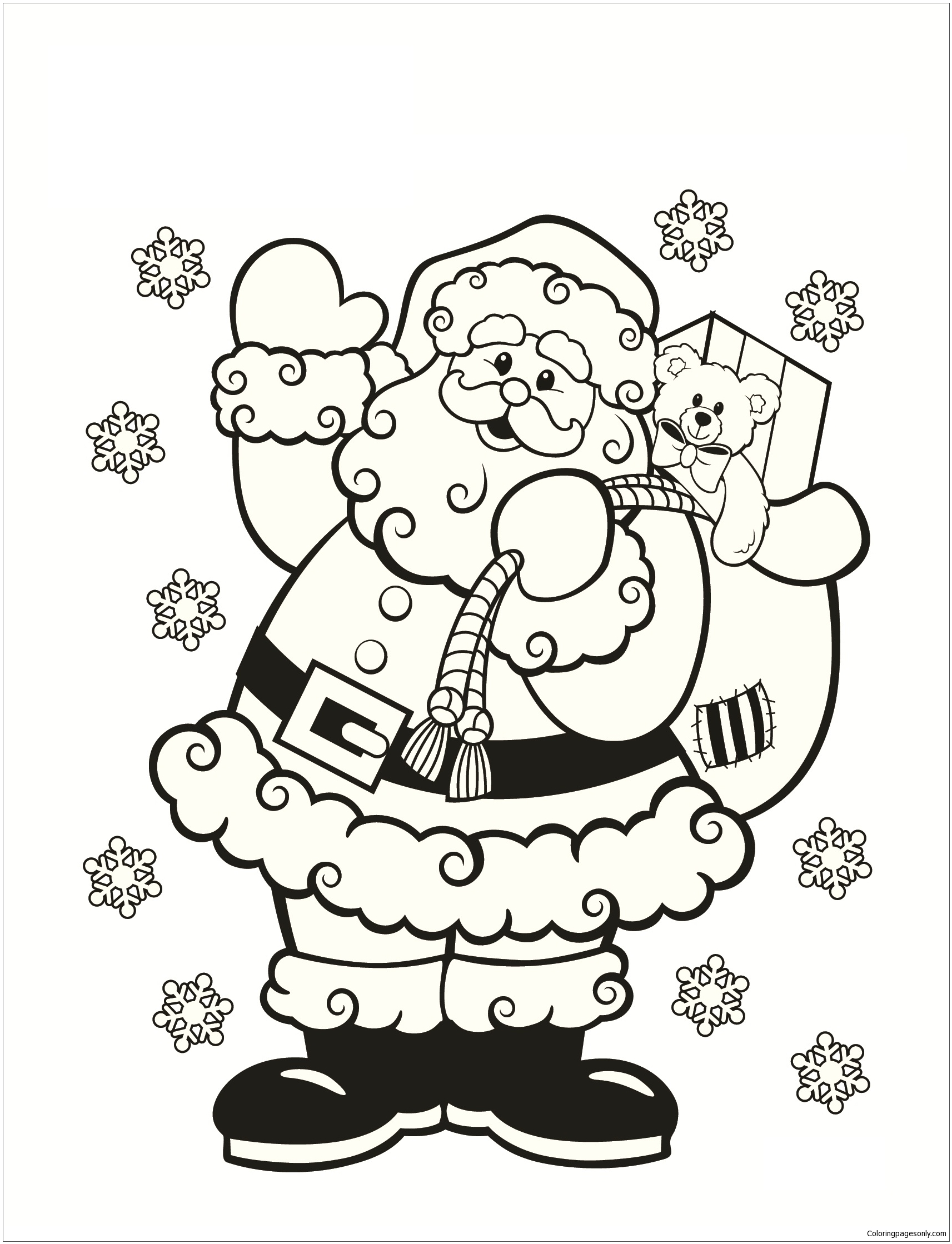 Get 85 Santa Clause Coloring Page Ideas 7