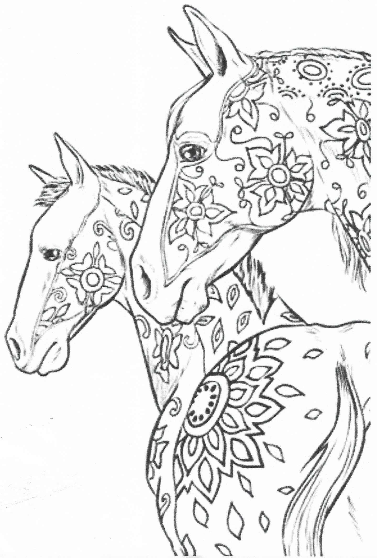 60 Printable Adult Horse Coloring Pages 11