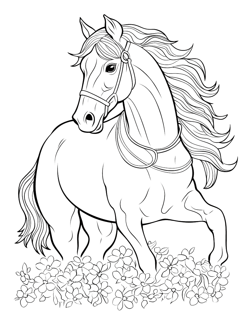 60 Printable Adult Horse Coloring Pages 15