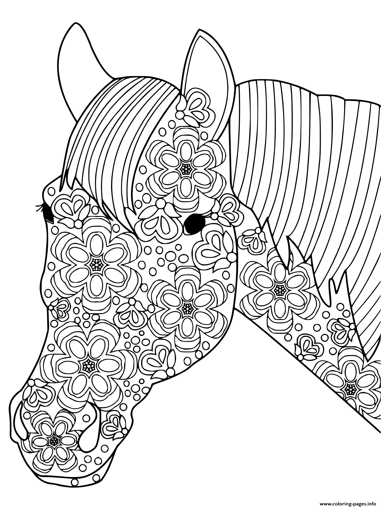 60 Printable Adult Horse Coloring Pages 2