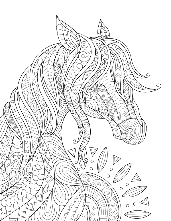 60 Printable Adult Horse Coloring Pages 29