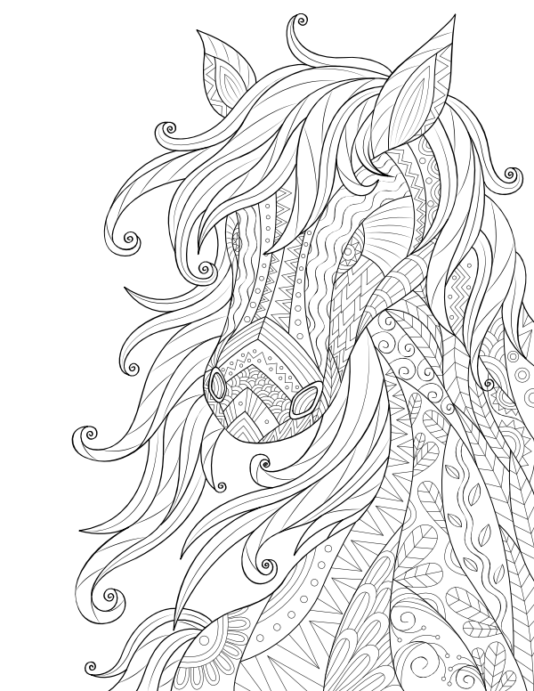 60 Printable Adult Horse Coloring Pages 40