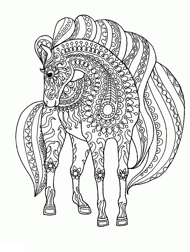 60 Printable Adult Horse Coloring Pages 5