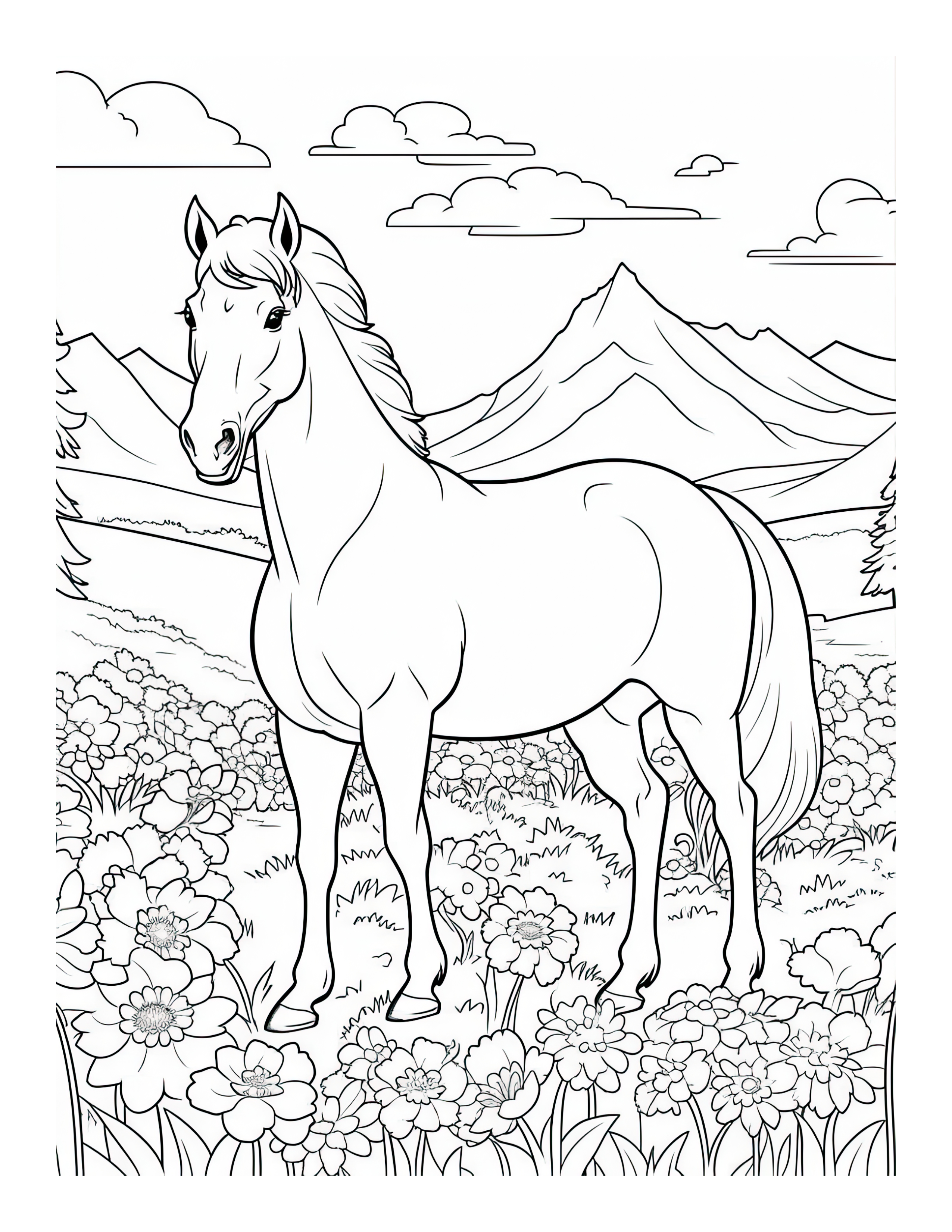 60 Printable Adult Horse Coloring Pages 52