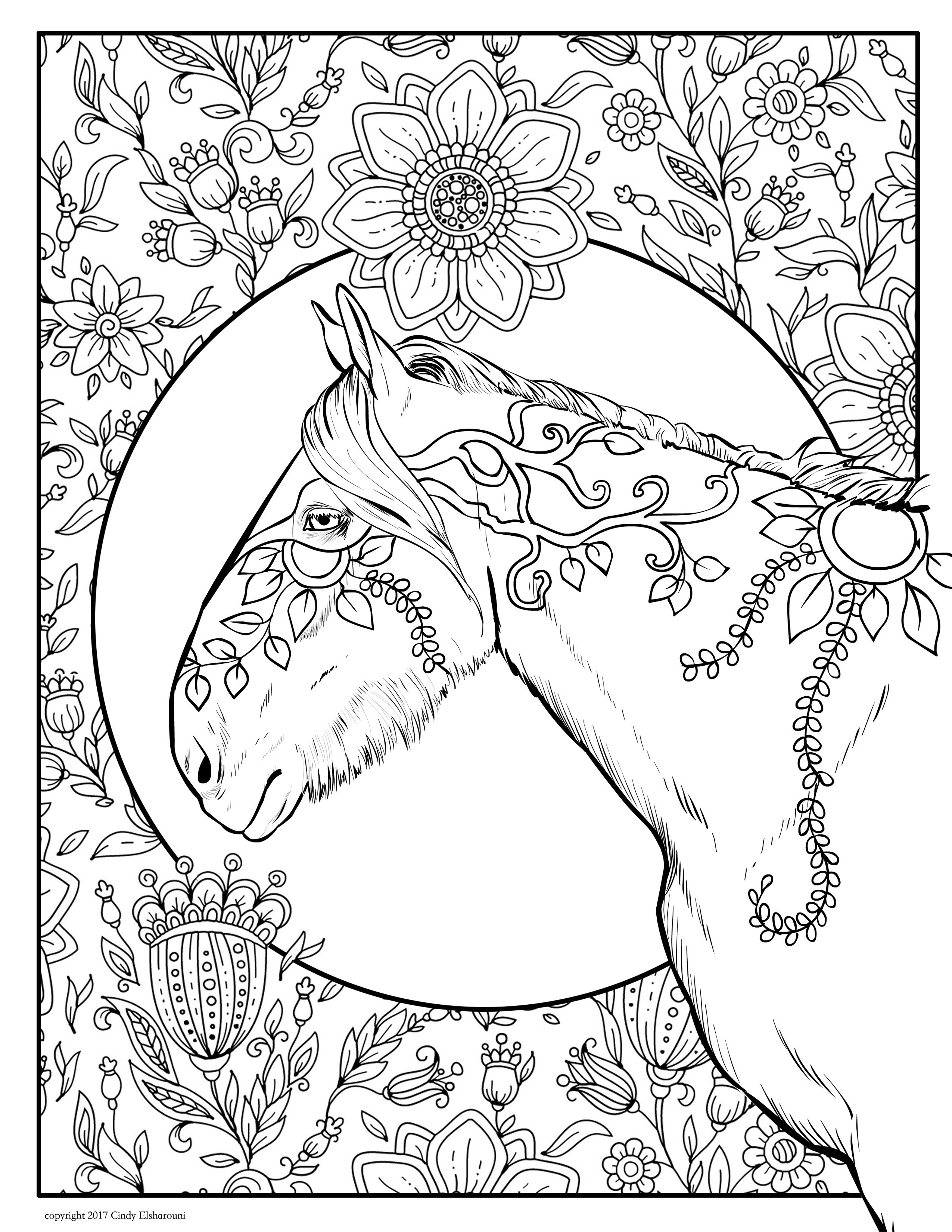 60 Printable Adult Horse Coloring Pages 55