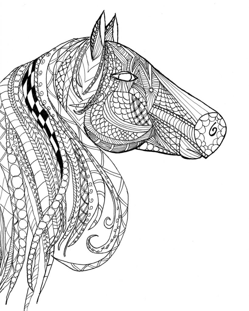 60 Printable Adult Horse Coloring Pages 57