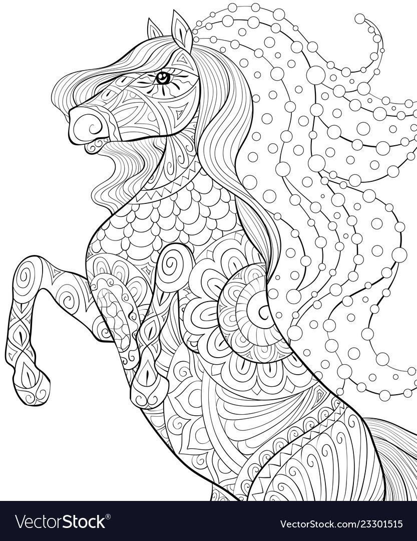 60 Printable Adult Horse Coloring Pages 8