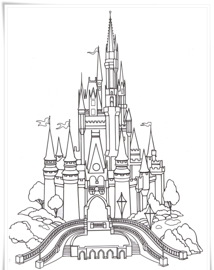 60 Printable Castle Pictures To Color 10