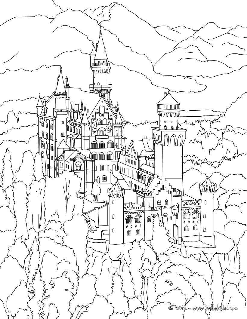 60 Printable Castle Pictures To Color 15