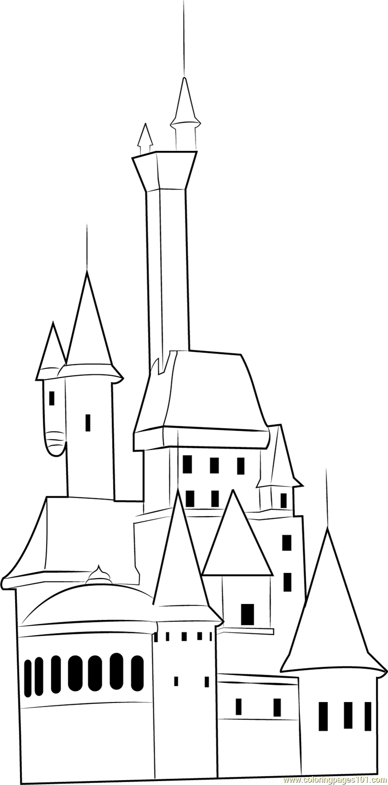 60 Printable Castle Pictures To Color 16