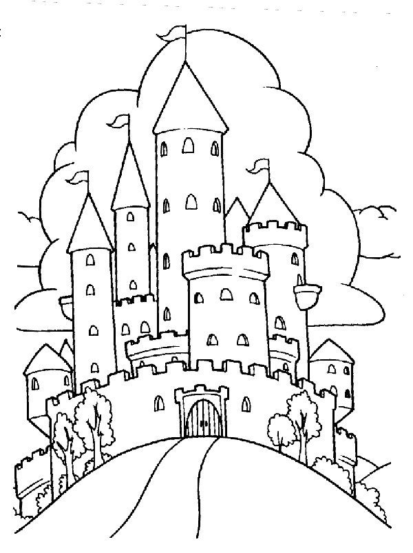 60 Printable Castle Pictures To Color 18