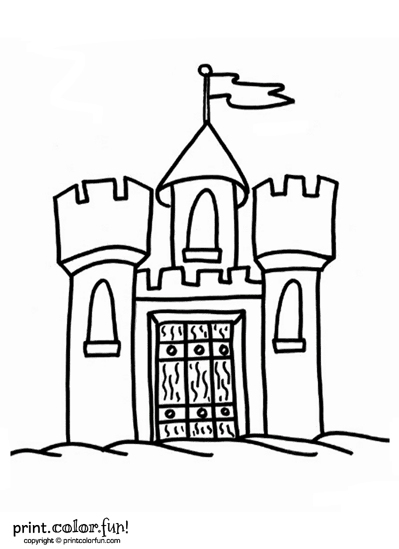 60 Printable Castle Pictures To Color 22