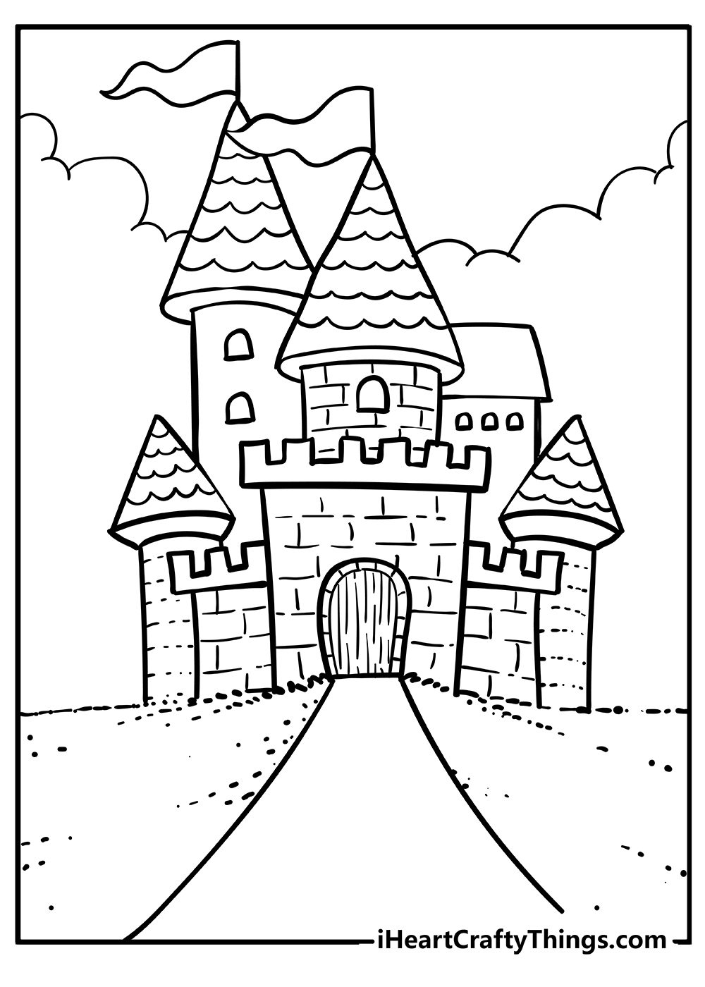 60 Printable Castle Pictures To Color 26