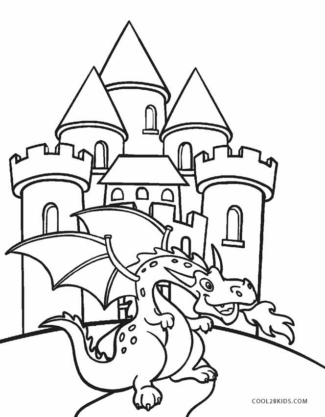 60 Printable Castle Pictures To Color 3