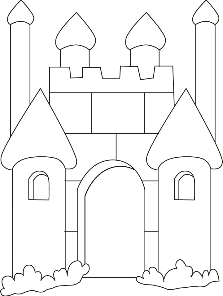 60 Printable Castle Pictures To Color 38