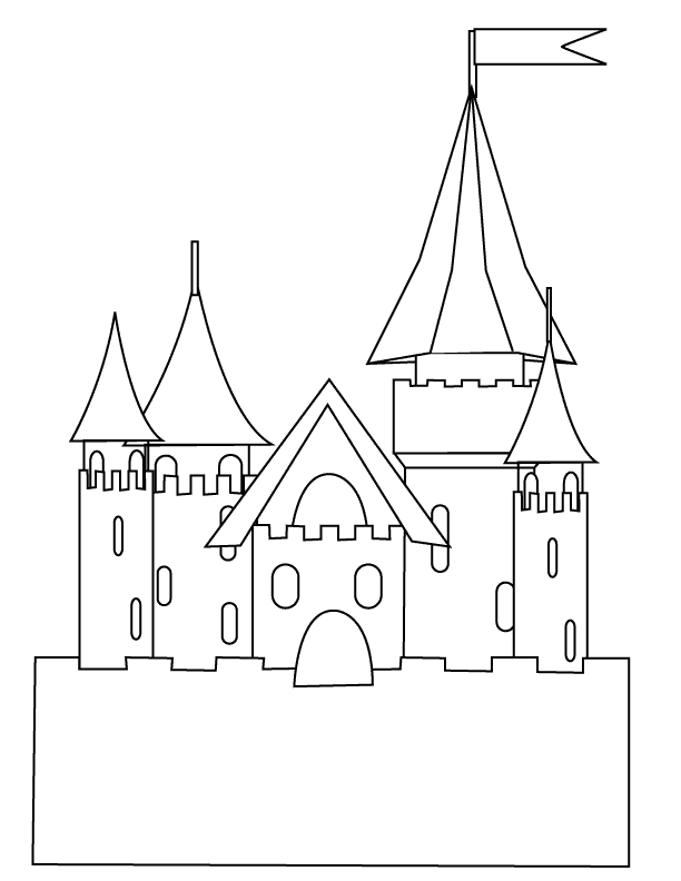 60 Printable Castle Pictures To Color 4