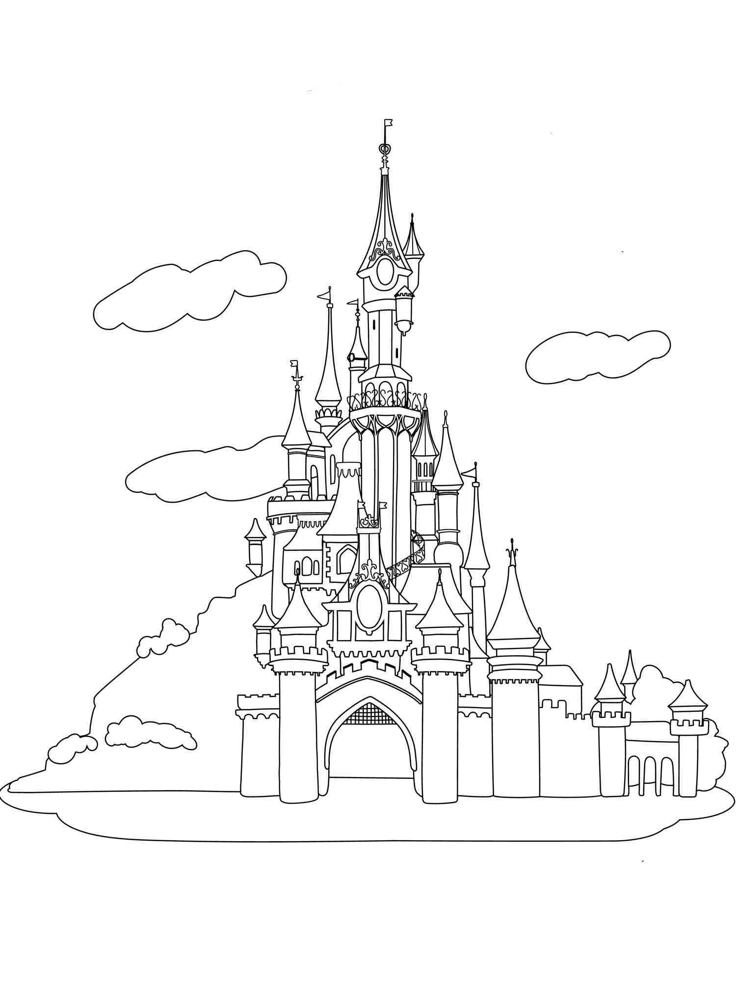 60 Printable Castle Pictures To Color 42