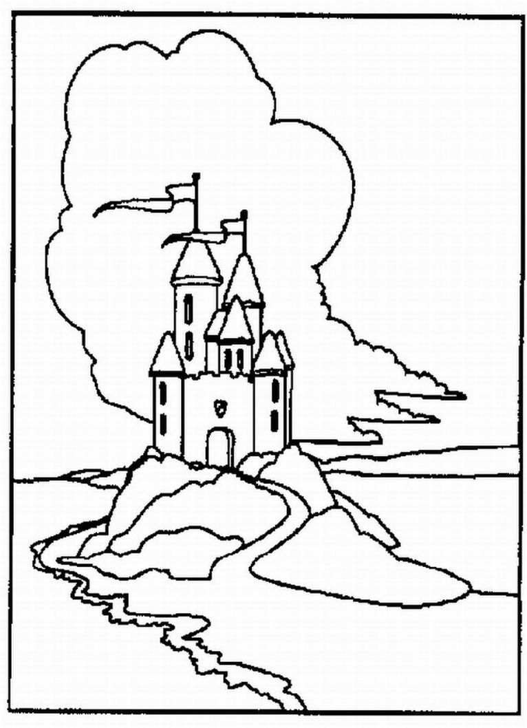 60 Printable Castle Pictures To Color 45