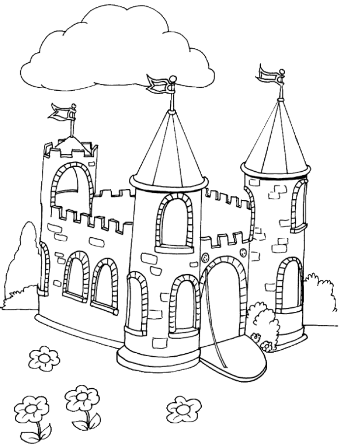 60 Printable Castle Pictures To Color 48