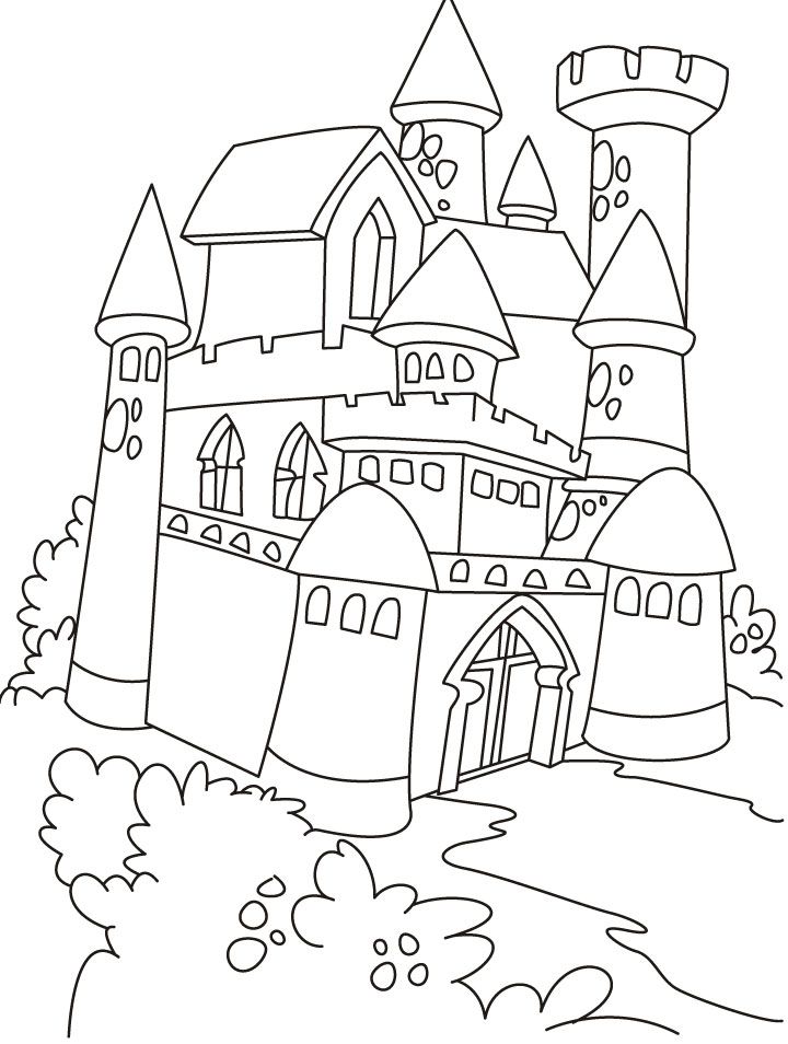 60 Printable Castle Pictures To Color 5