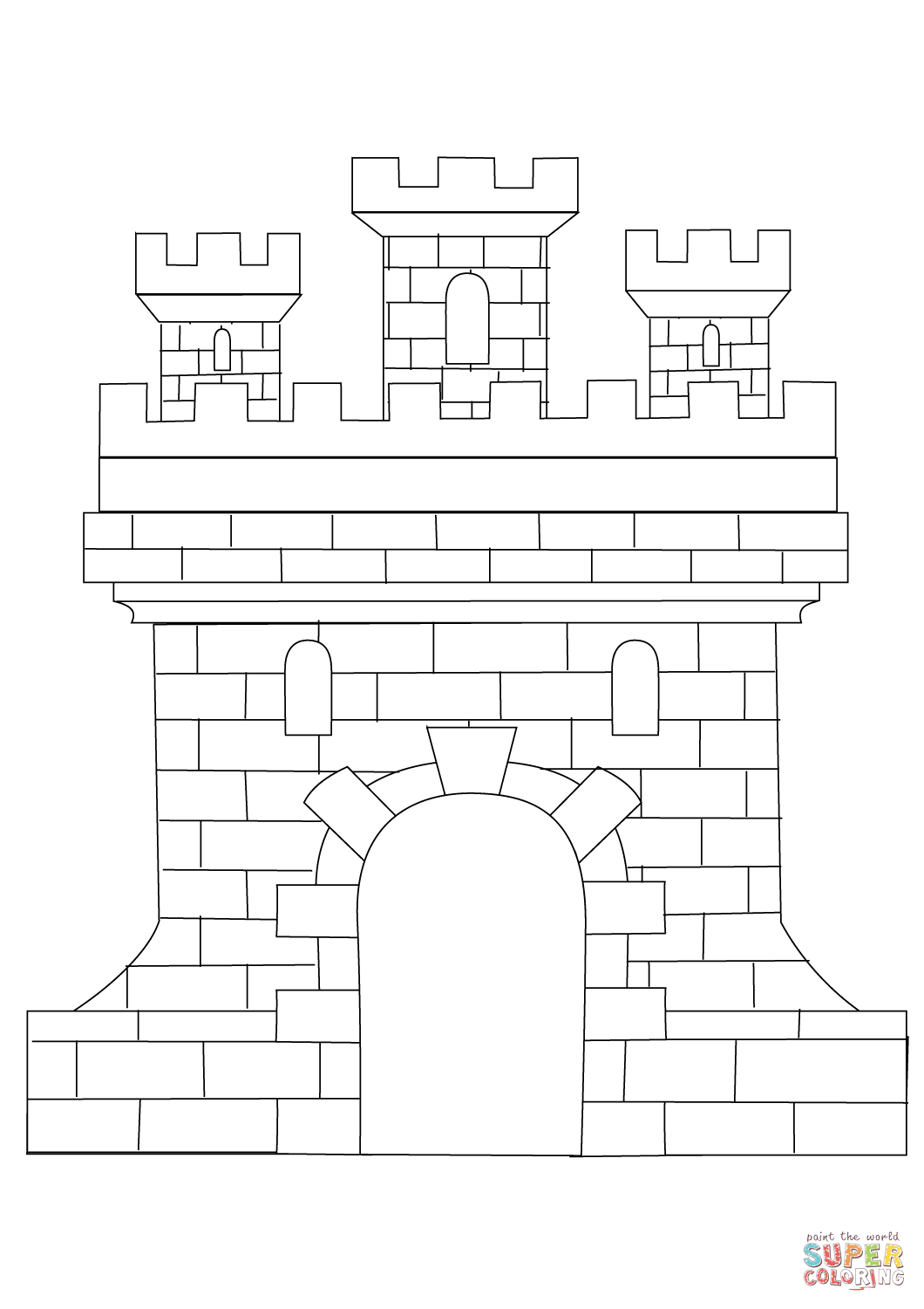 60 Printable Castle Pictures To Color 58