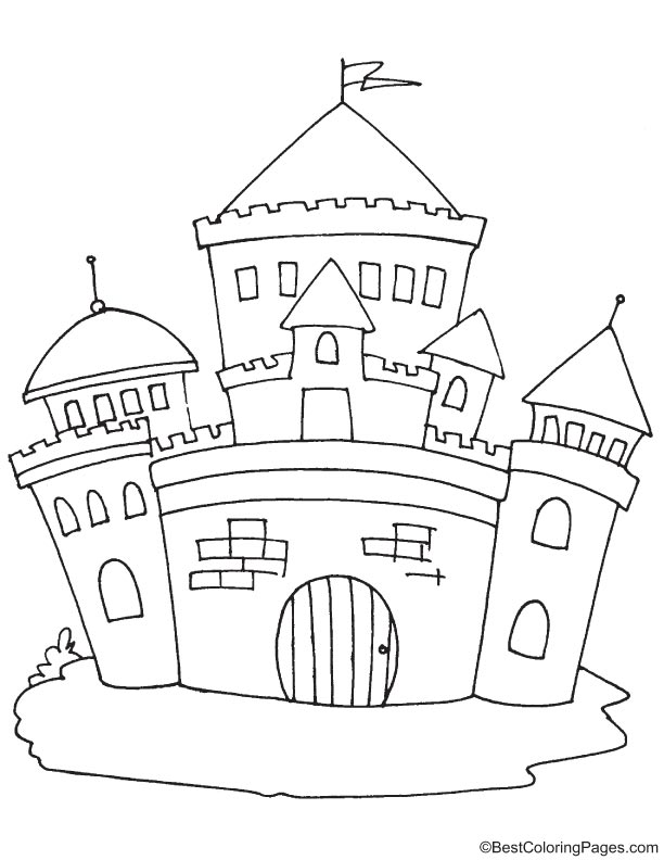 60 Printable Castle Pictures To Color 59