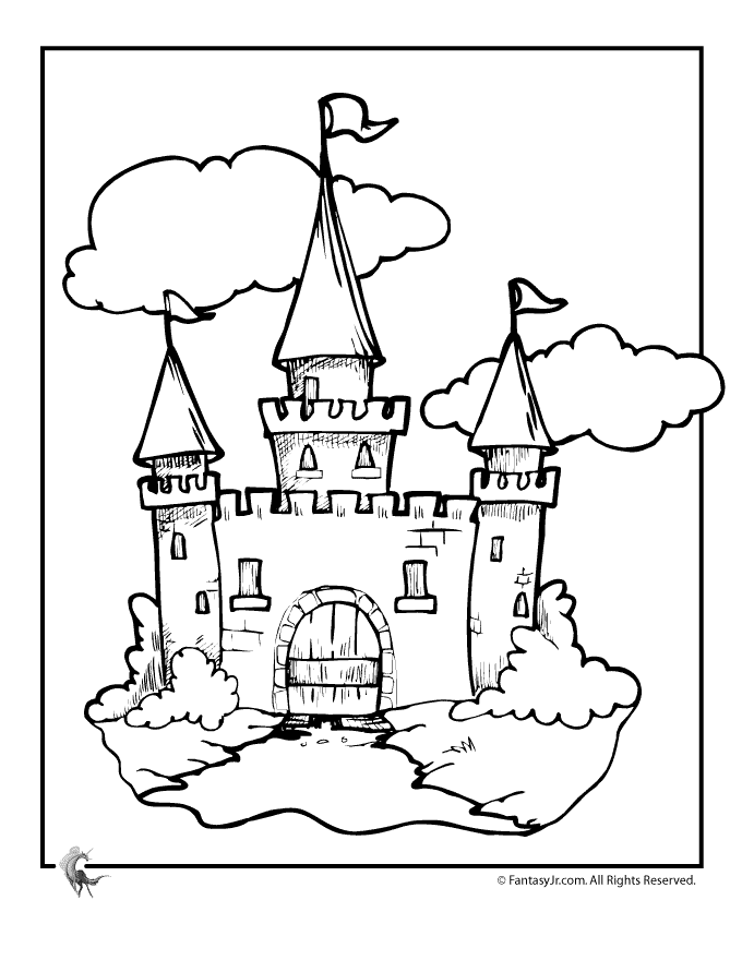 60 Printable Castle Pictures To Color 6