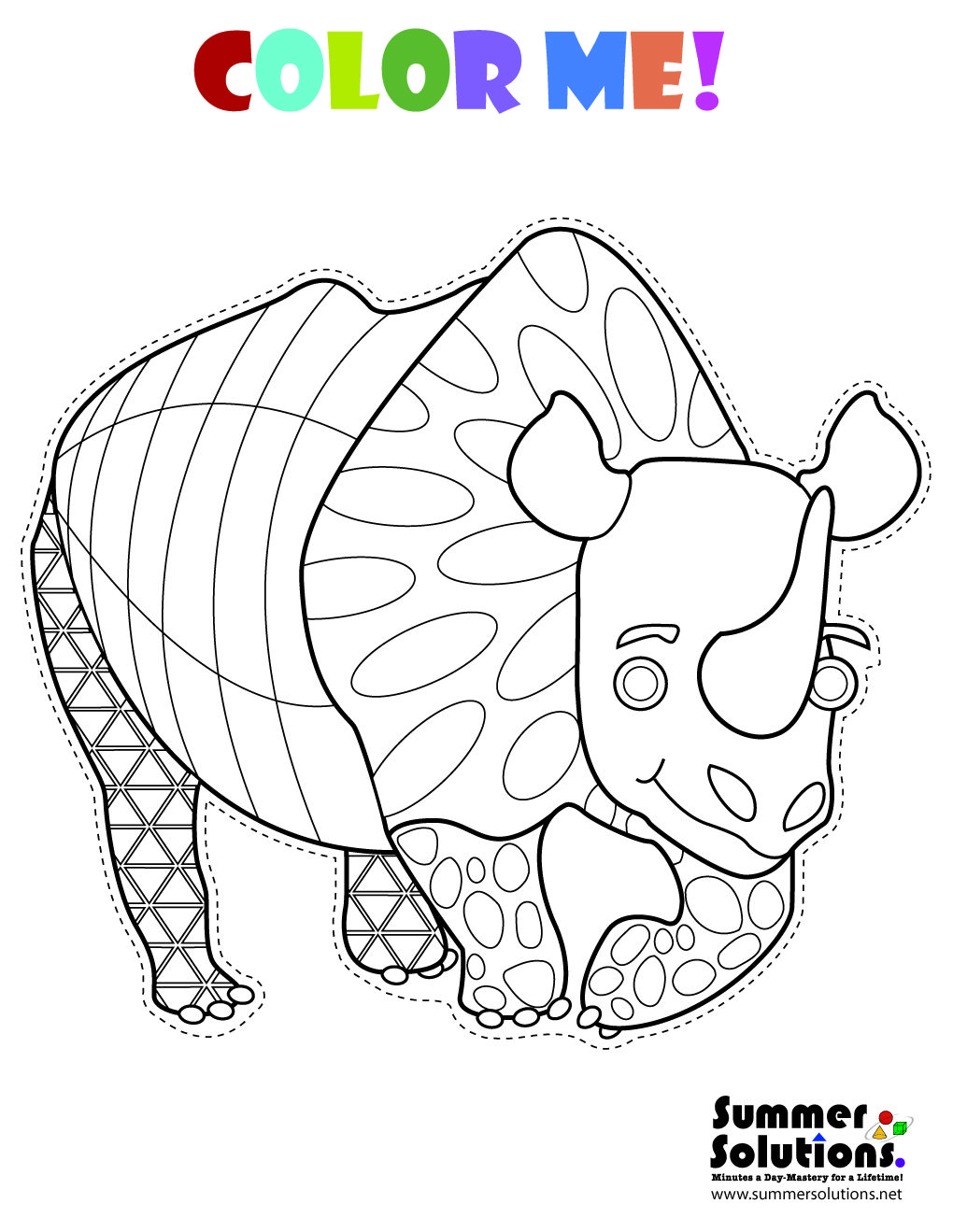 60 Printable Coloring Pages Of Rhinos 23