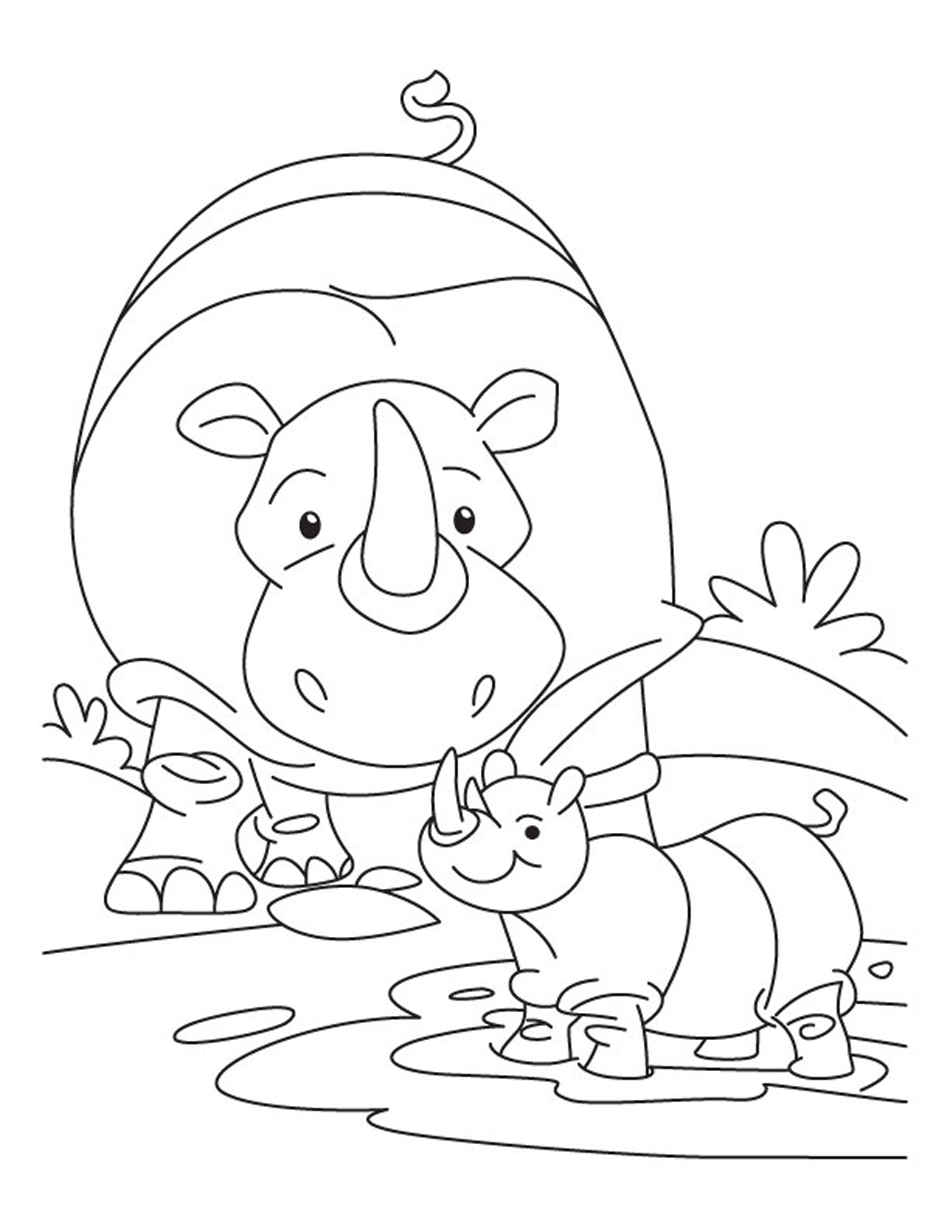 60 Printable Coloring Pages Of Rhinos 33