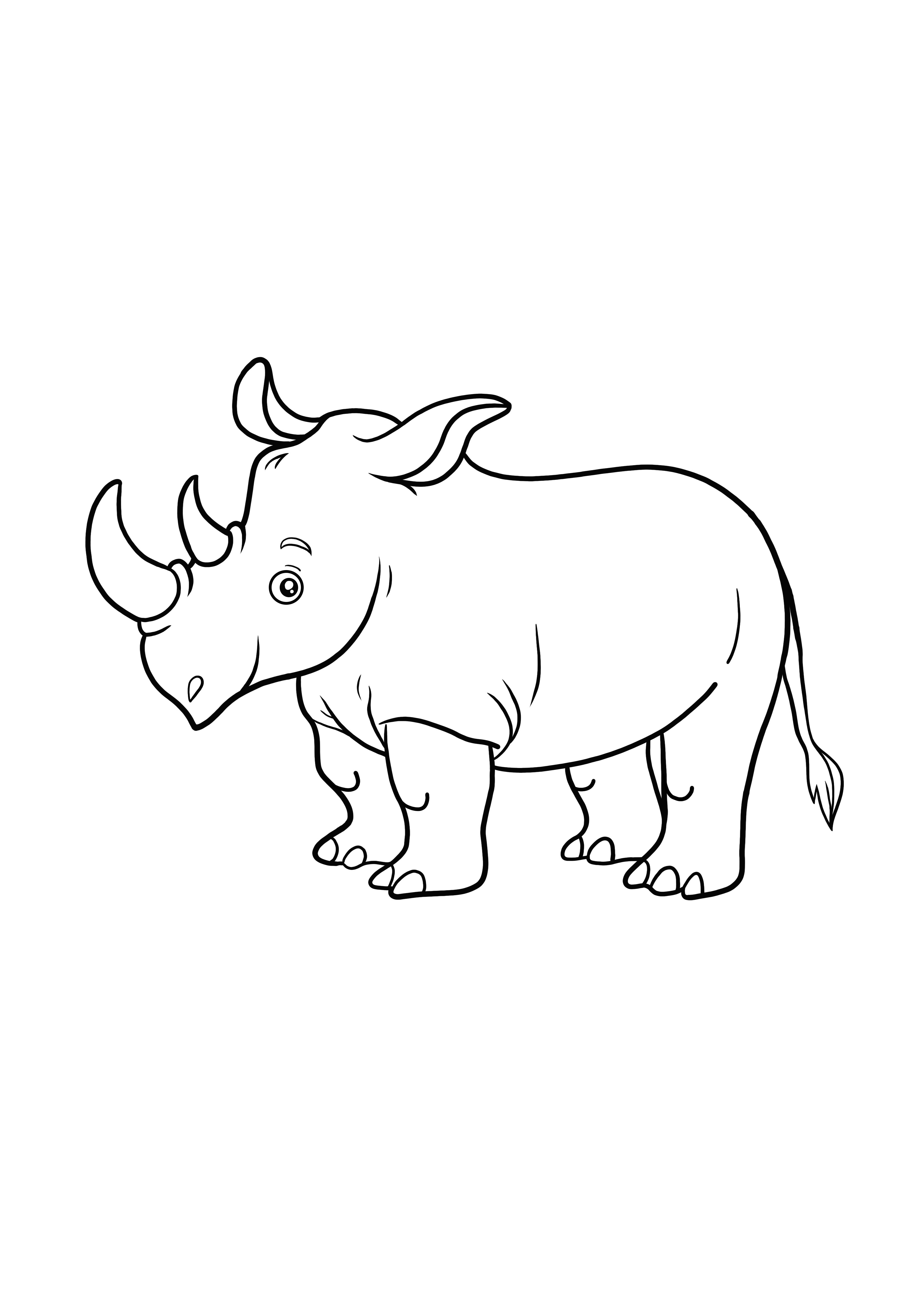 60 Printable Coloring Pages Of Rhinos 52