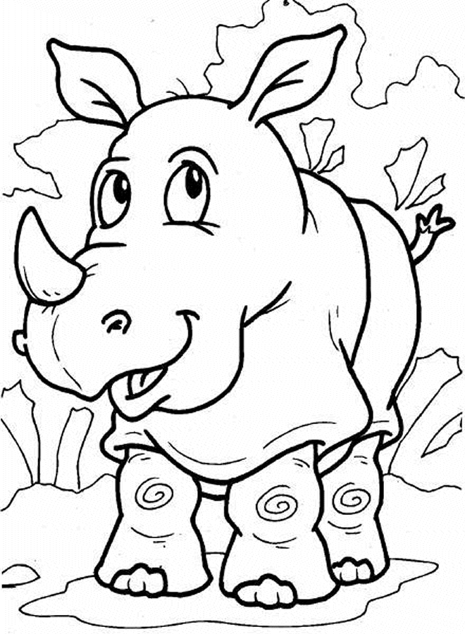 60 Printable Coloring Pages Of Rhinos 9