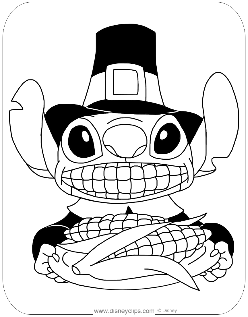 60 Printable Disney Thanksgiving Color Pages 24